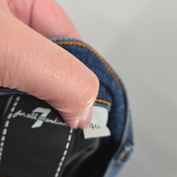 Seven 7 For all Mankind Blue The Straight Malibu Jeans Waist 40 - Picture 13 of 16